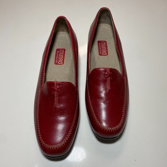 NWOT MUNRO American Red Leather Loafers Size | Mercari NWOT MUNRO American Red Leather Loafers  Size 5.5